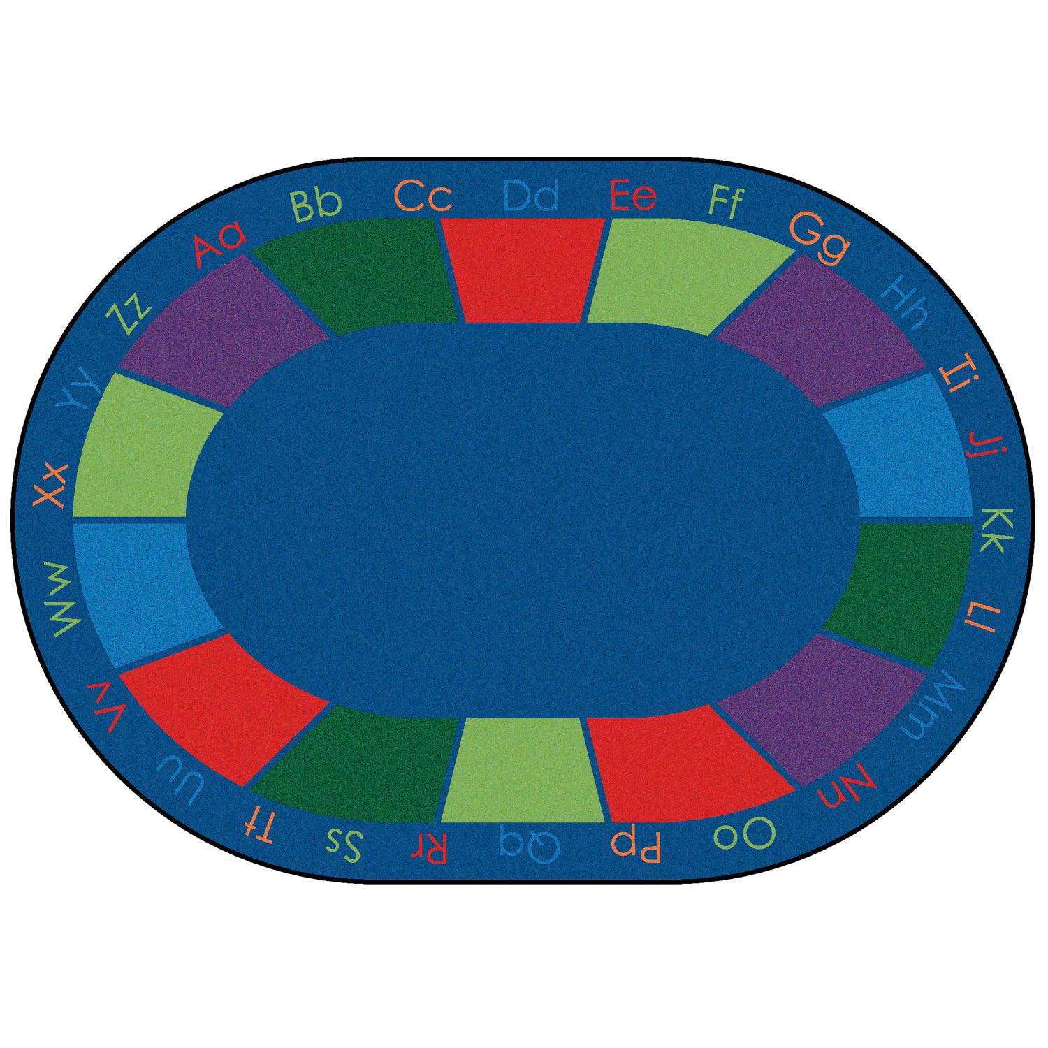 Carpets for Kids Colorful Places Seating Rug, Primary Colors, 8'3" x 11'8" Oval