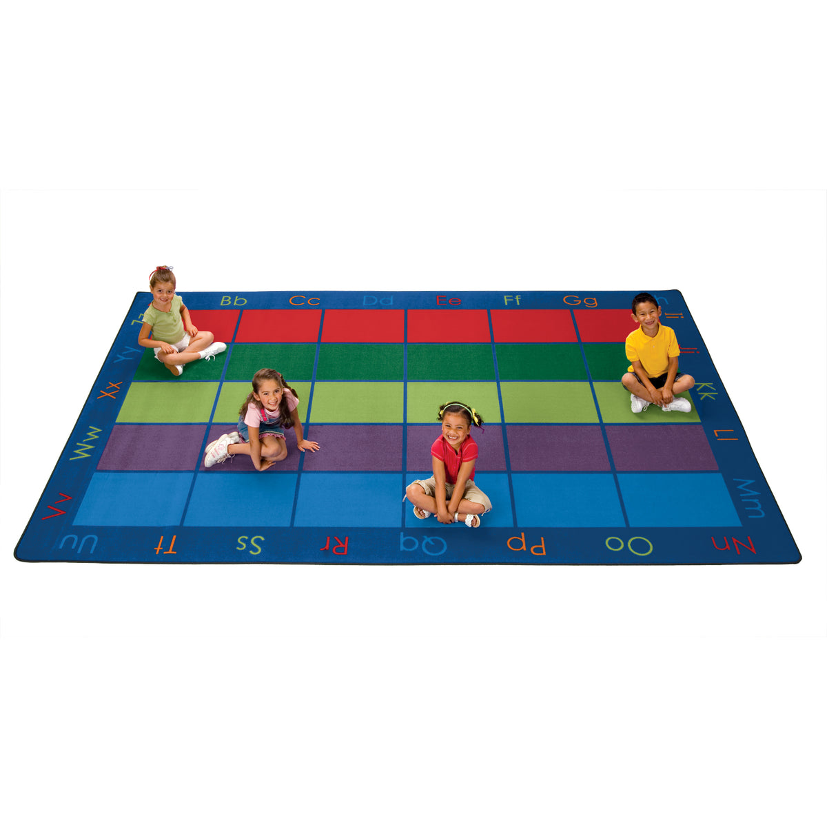 Carpets for Kids Colorful Places Seating Rug, Primary Colors, 7'6" x 12' Rectangle, Seats 30
