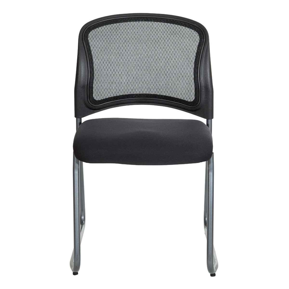 ProGrid® Mesh Back Titanium Finish Stacking Sled Base Visitor's Chair