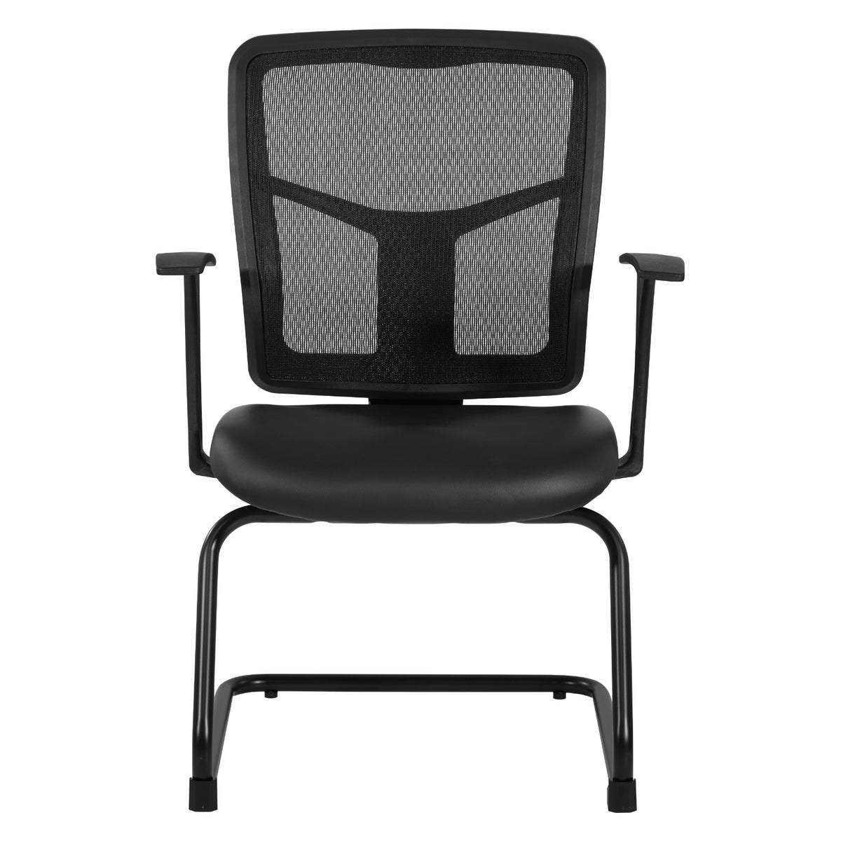 ProGrid® Mesh Back Visitor’s Chair with Arms and Sled Base, Black Dillon Seat