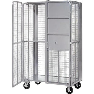 Global Industrial Fold-Up Security Truck, Gray, 27"W x 44-1⁄3"L x 76"H, 2000 lb. Capacity