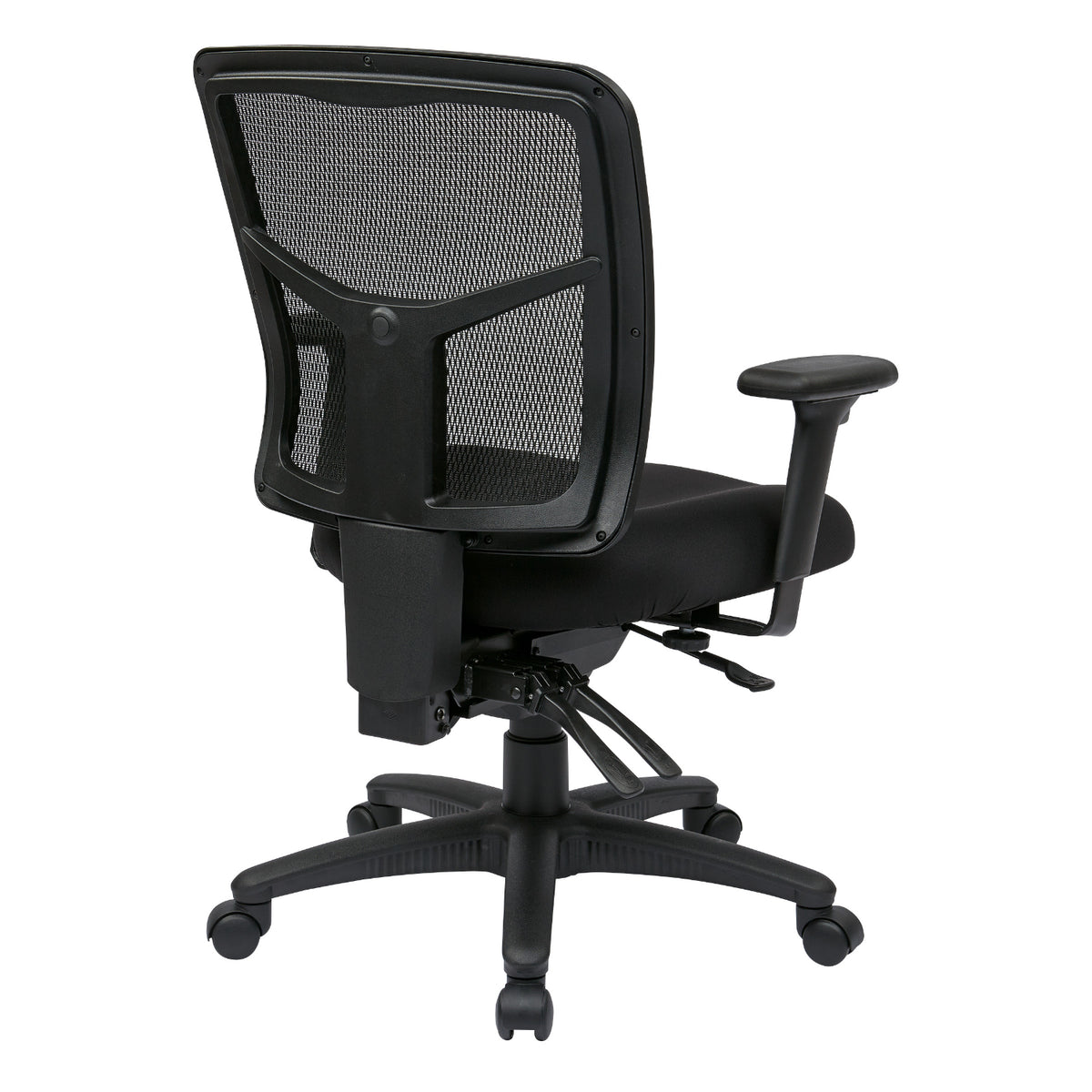 ProGrid® Mesh Back Manager's Chair with 3-Way Adjustable Arms, Padded Silver Ion Technology Dillon Fabric Seat