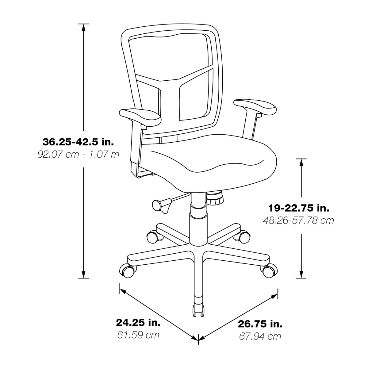 Air Mist Mesh Back Managers Chair with Molded Foam Seat