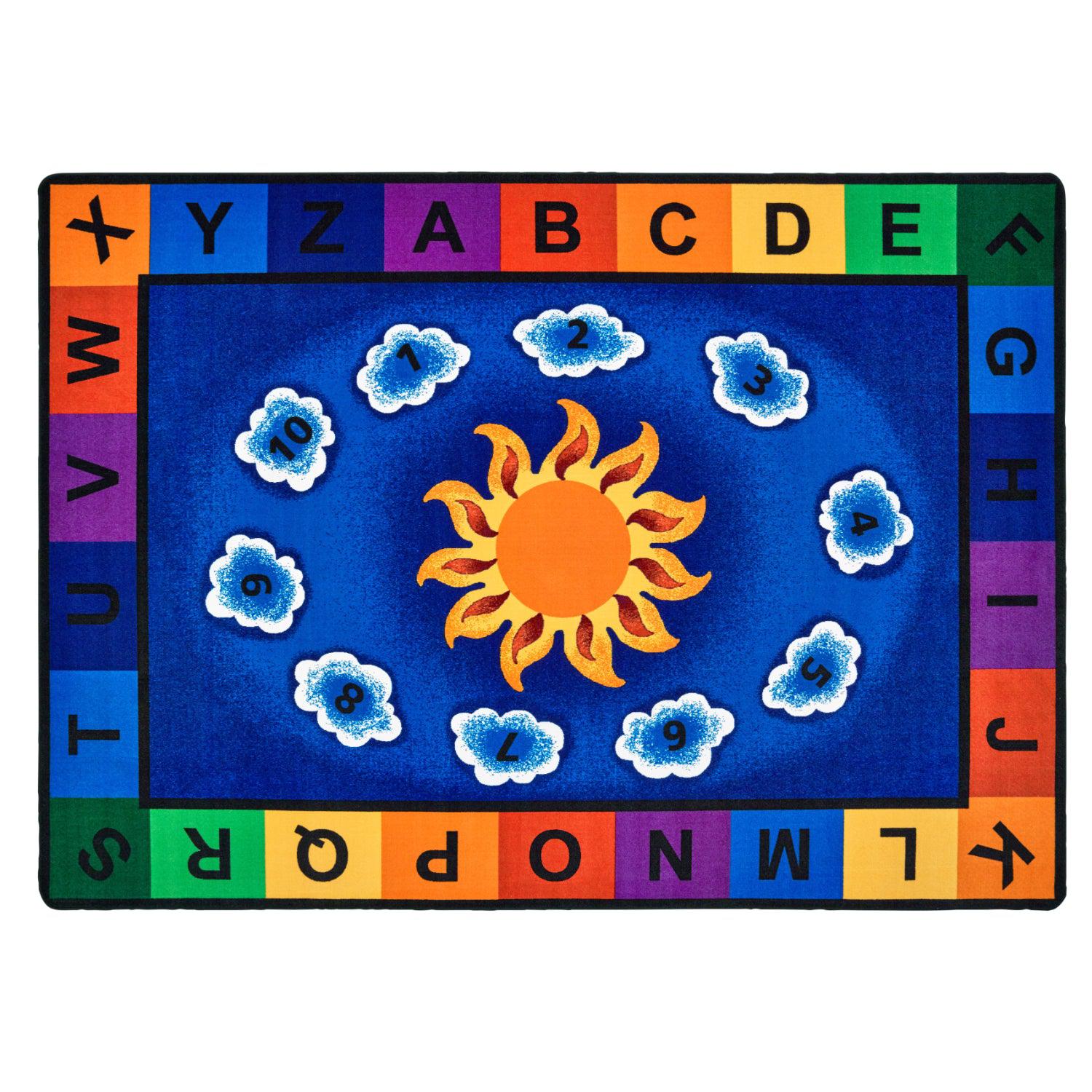 Carpets for Kids Sunny Day Learn & Play Rug, 5'10" x 8'4" Rectangle