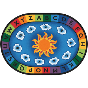 Carpets for Kids Sunny Day Learn & Play Rug, 8'3" x 11'8" Oval