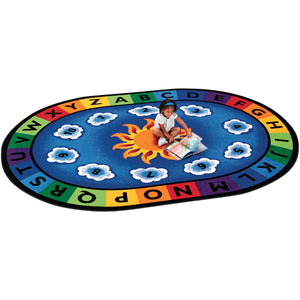 Carpets for Kids Sunny Day Learn & Play Rug, 8'3" x 11'8" Oval