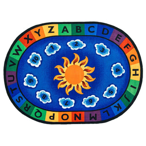 Carpets for Kids Sunny Day Learn & Play Rug, 4'5" x 5'10" Oval