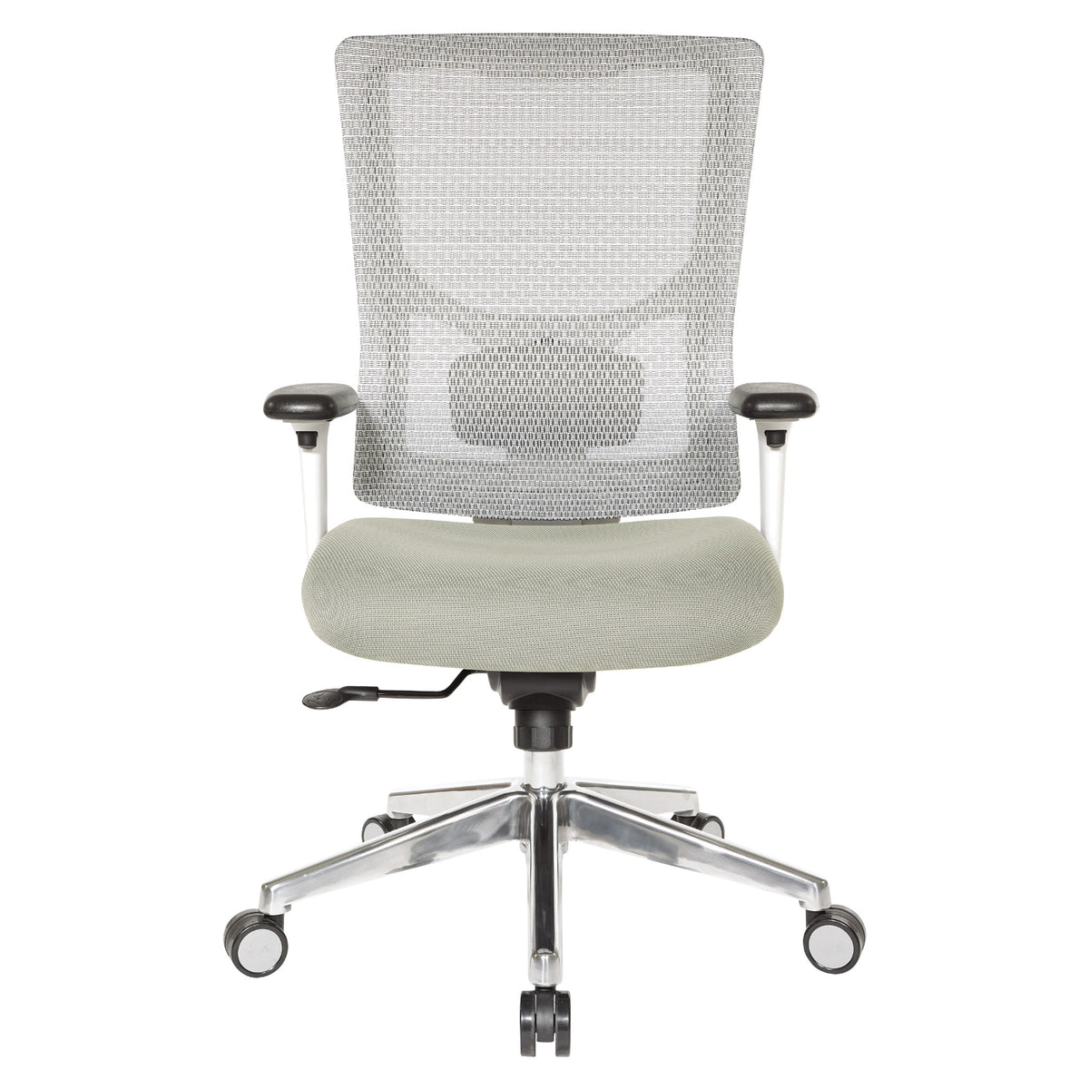 ProGrid® White Mesh High Back Chair, Dove Ivory Padded Seat