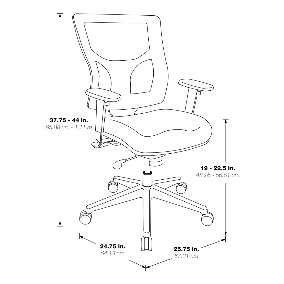 ProGrid® White Mesh Mid Back Chair, Padded Fun Colors Fabric Seat
