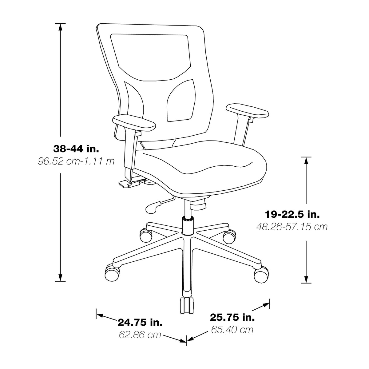 ProGrid® White Mesh Mid Back Chair, Padded Silver Ion Technology Dillon Seat