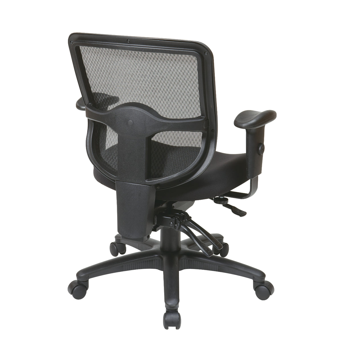 ProGrid Mesh Back Ergonomic Task Chair with Adjustable Arms, Padded Fabric Seat, Dual-Function Control