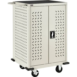 Global Industrial Laptop, Chromebook & Tablet Charging Cart, 24"W x 21"D x 40"H, Capacity 12, Unassembled