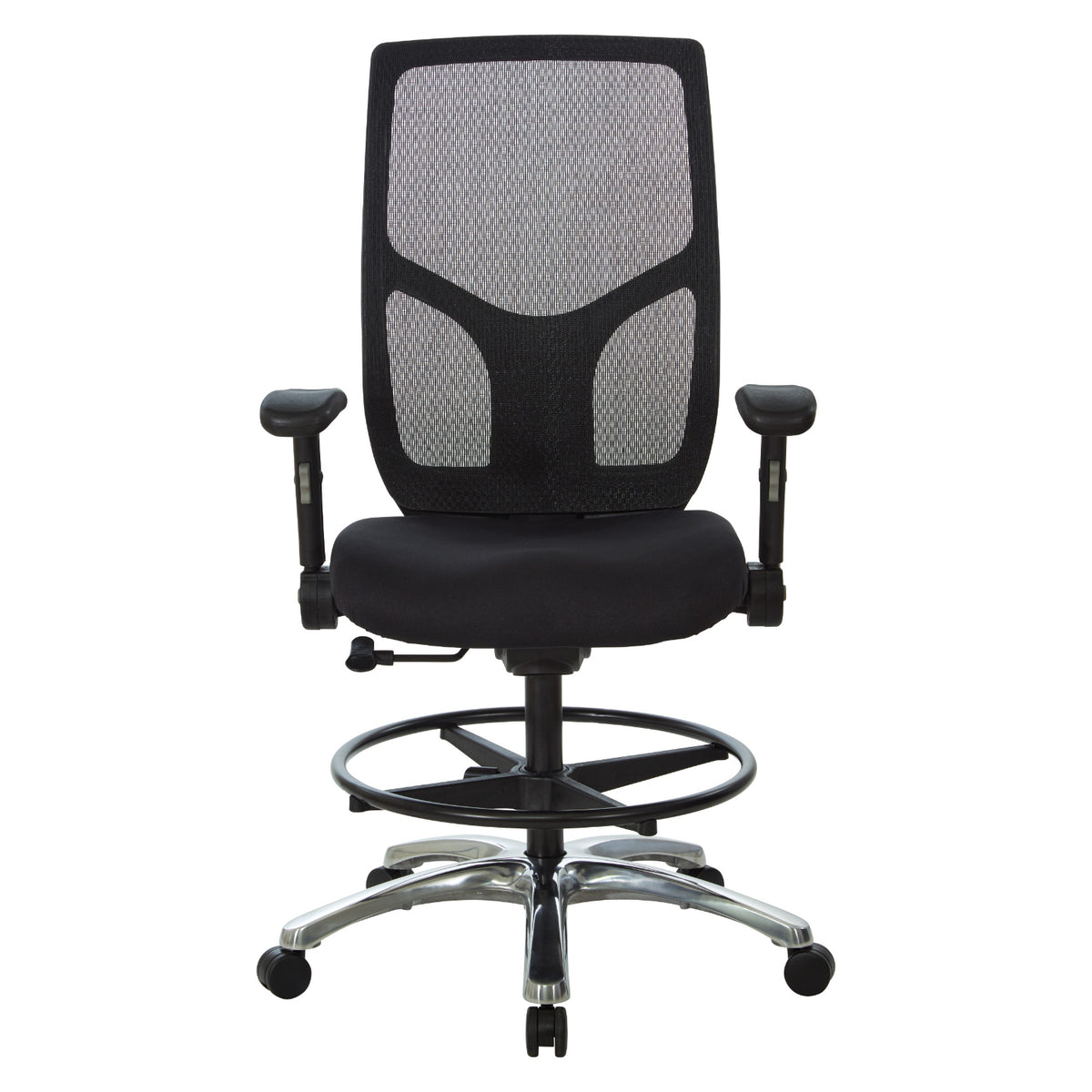 ProGrid® Mesh Back Drafting Chair with Padded FreeFlex® II Coal Fabric Seat