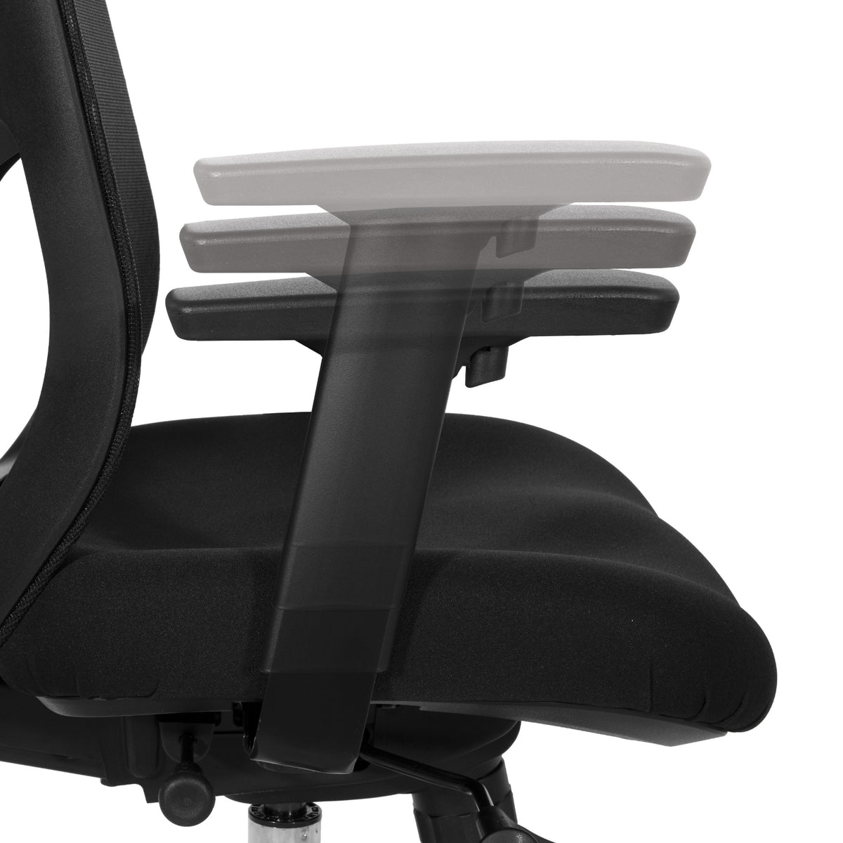 ProGrid® Mesh High-Back Manager's Chair with Padded Fabric Seat, 2-to-1 Synchro-Tilt Control