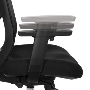 ProGrid® Mesh High-Back Manager's Chair with Padded Fabric Seat, 2-to-1 Synchro-Tilt Control