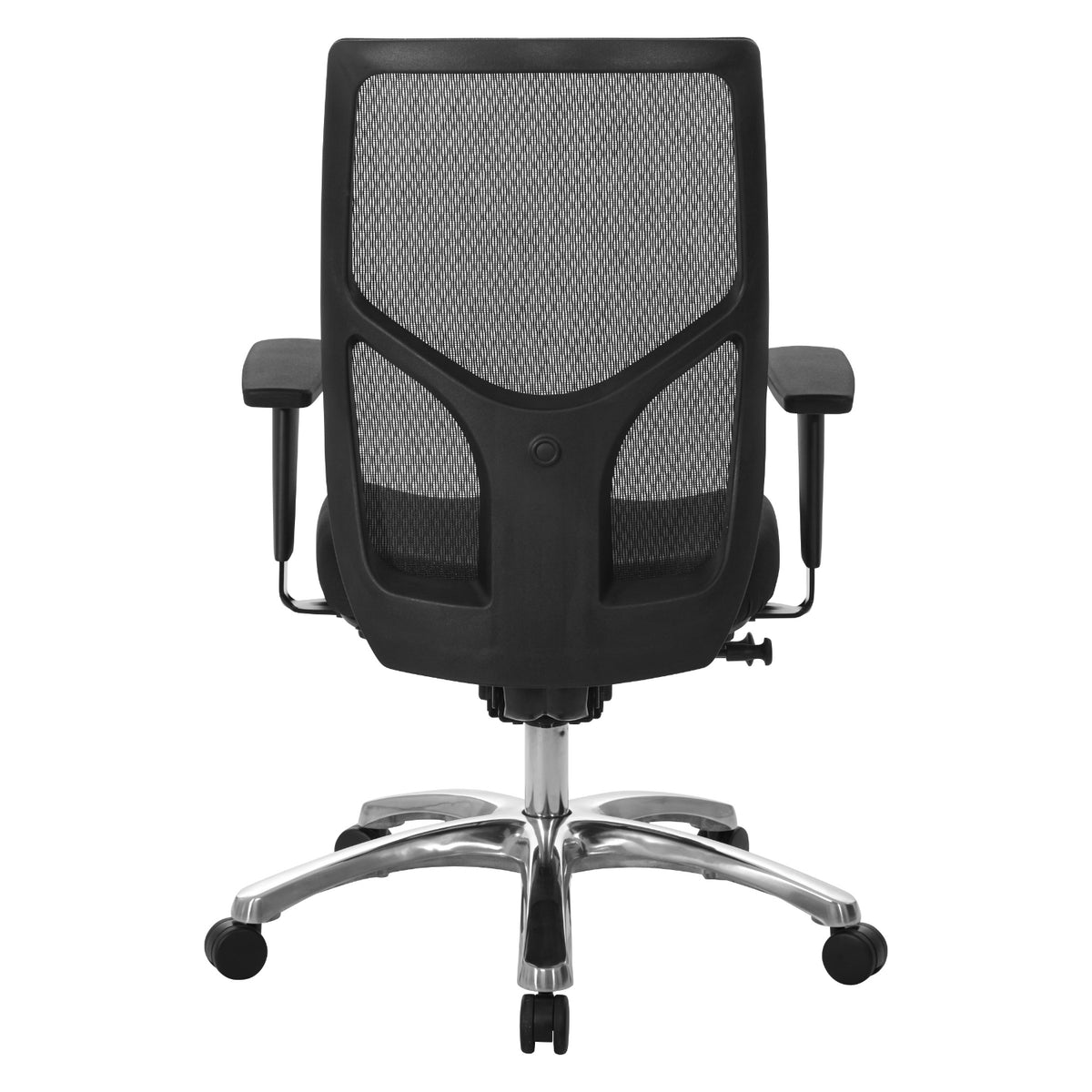 ProGrid® Mesh High-Back Manager's Chair with Padded Fabric Seat, 2-to-1 Synchro-Tilt Control