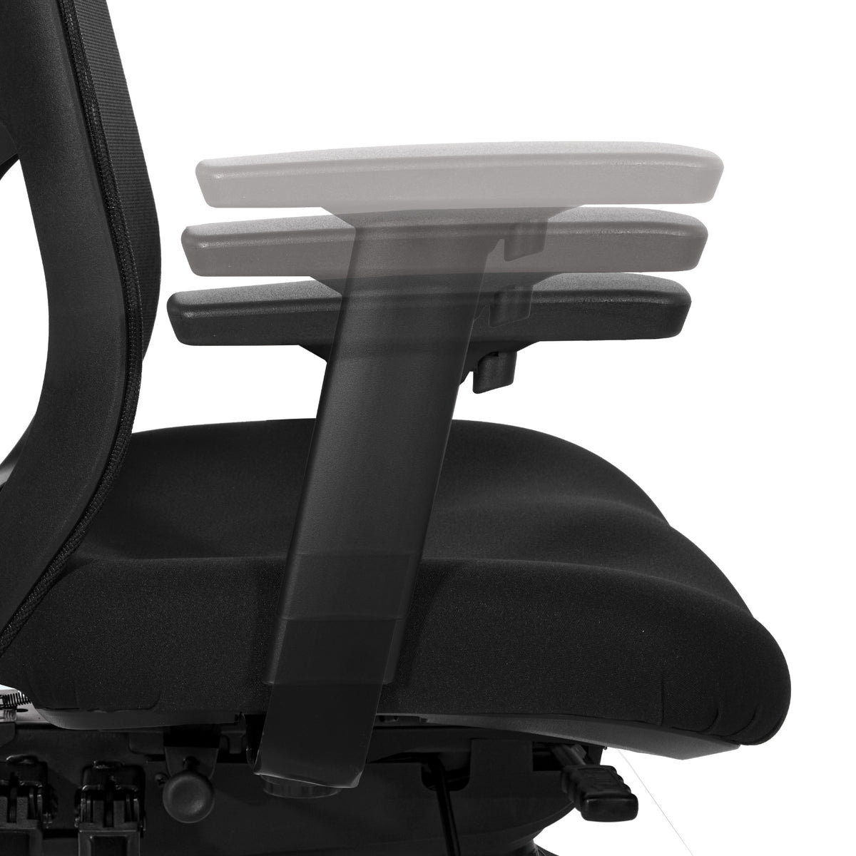 ProGrid® Mesh High-Back Manager's Chair with Padded Fabric Seat, Multi-Function Control