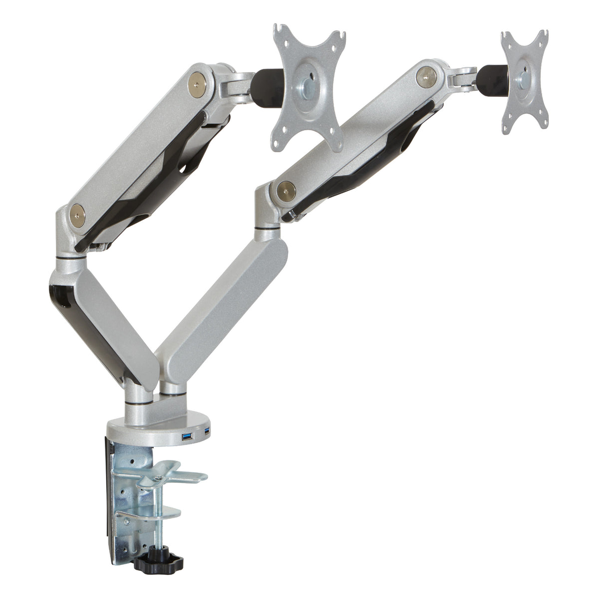 Ascend II® Gas Assist Double Monitor Arm with Dual USB 3.0 Ports