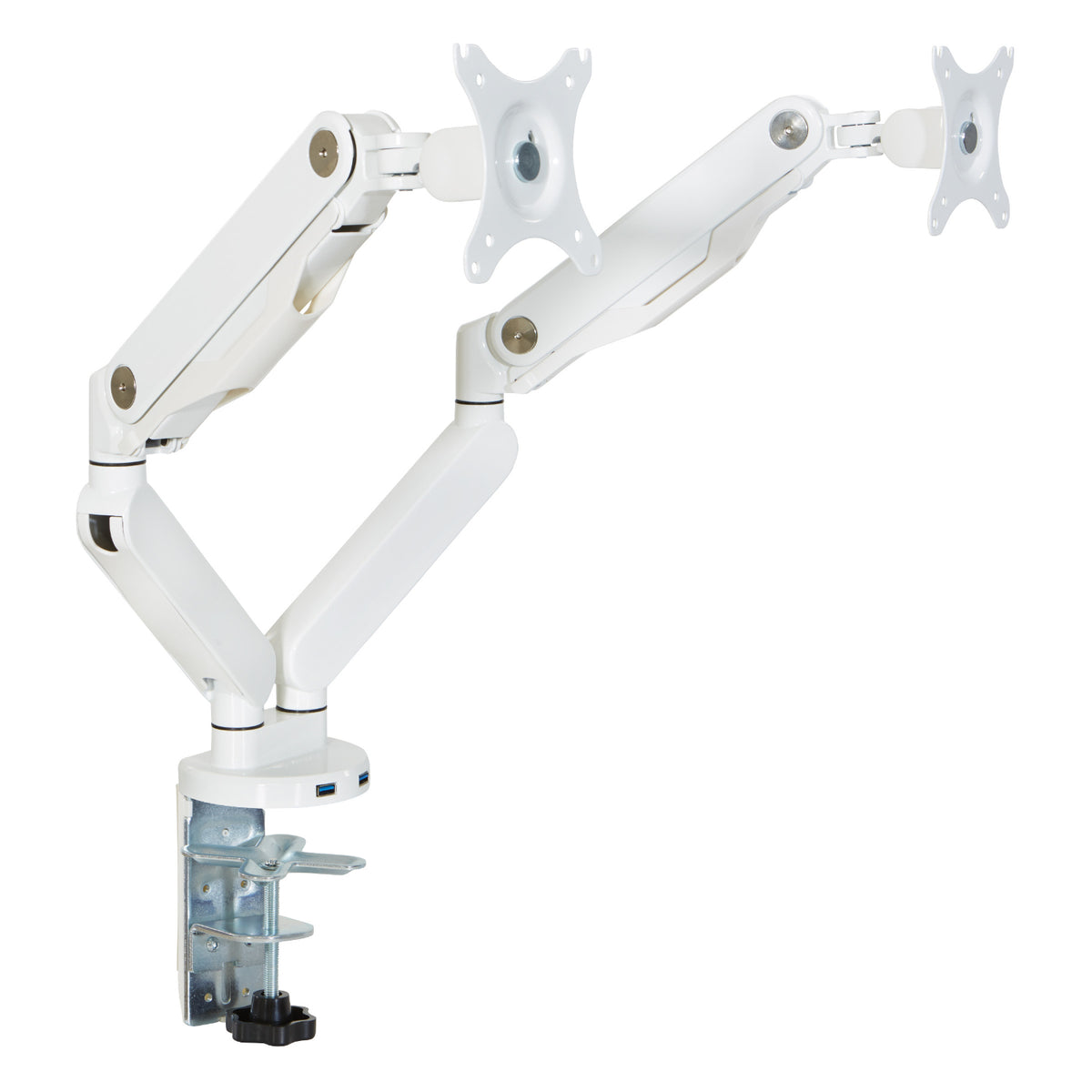 Ascend II® Gas Assist Double Monitor Arm with Dual USB 3.0 Ports
