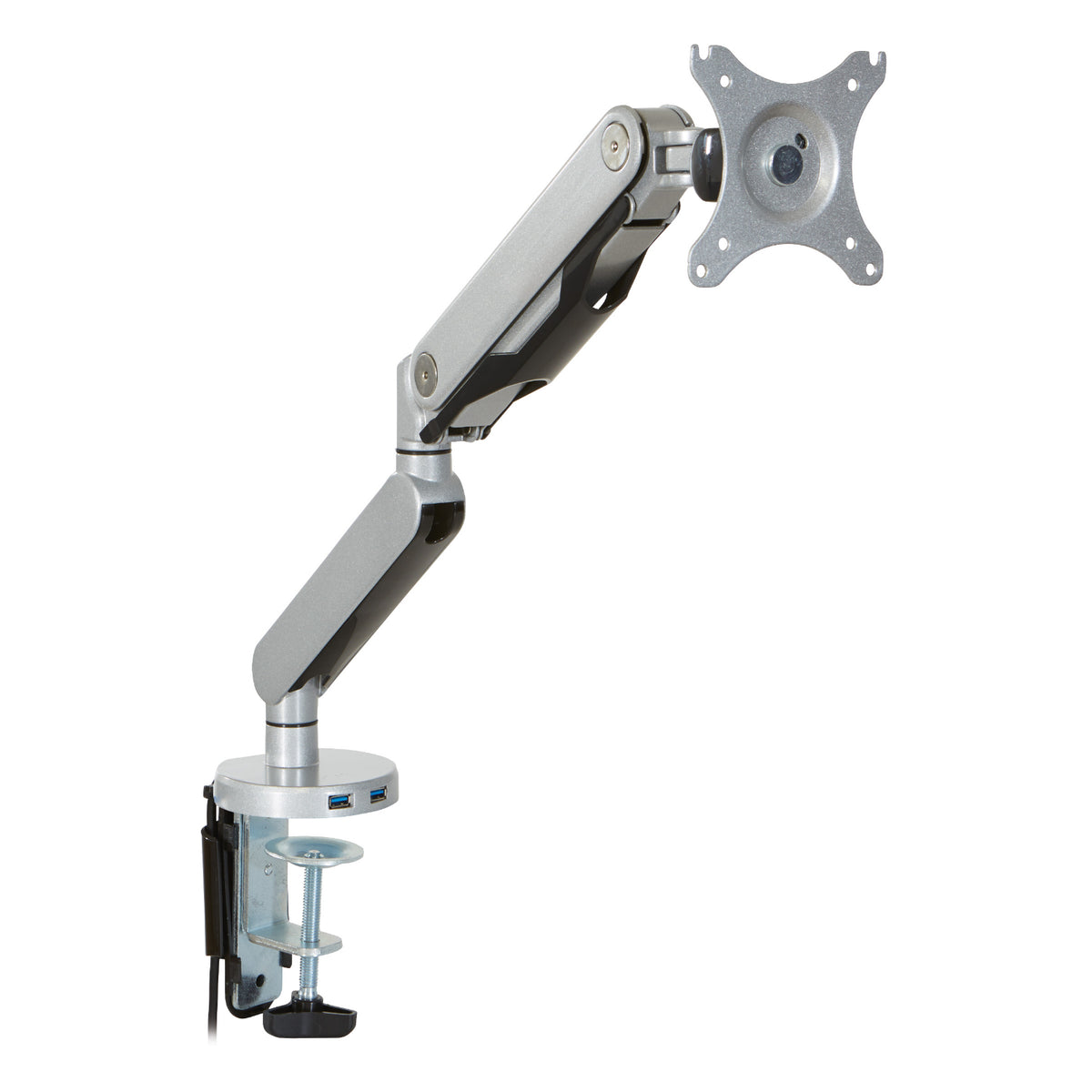 Ascend II® Gas Assist Single Monitor Arm with Dual USB 3.0 Ports