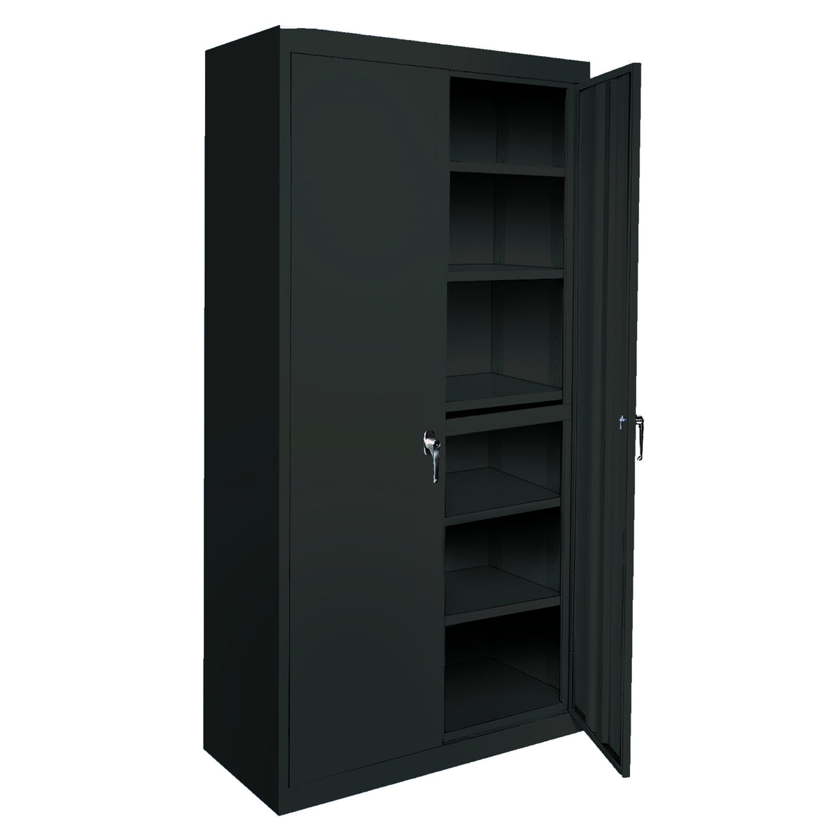 Herculite Premium Metal All-Adjustable 5-Shelf Storage Cabinet, 48" W x 18" D x 72" H