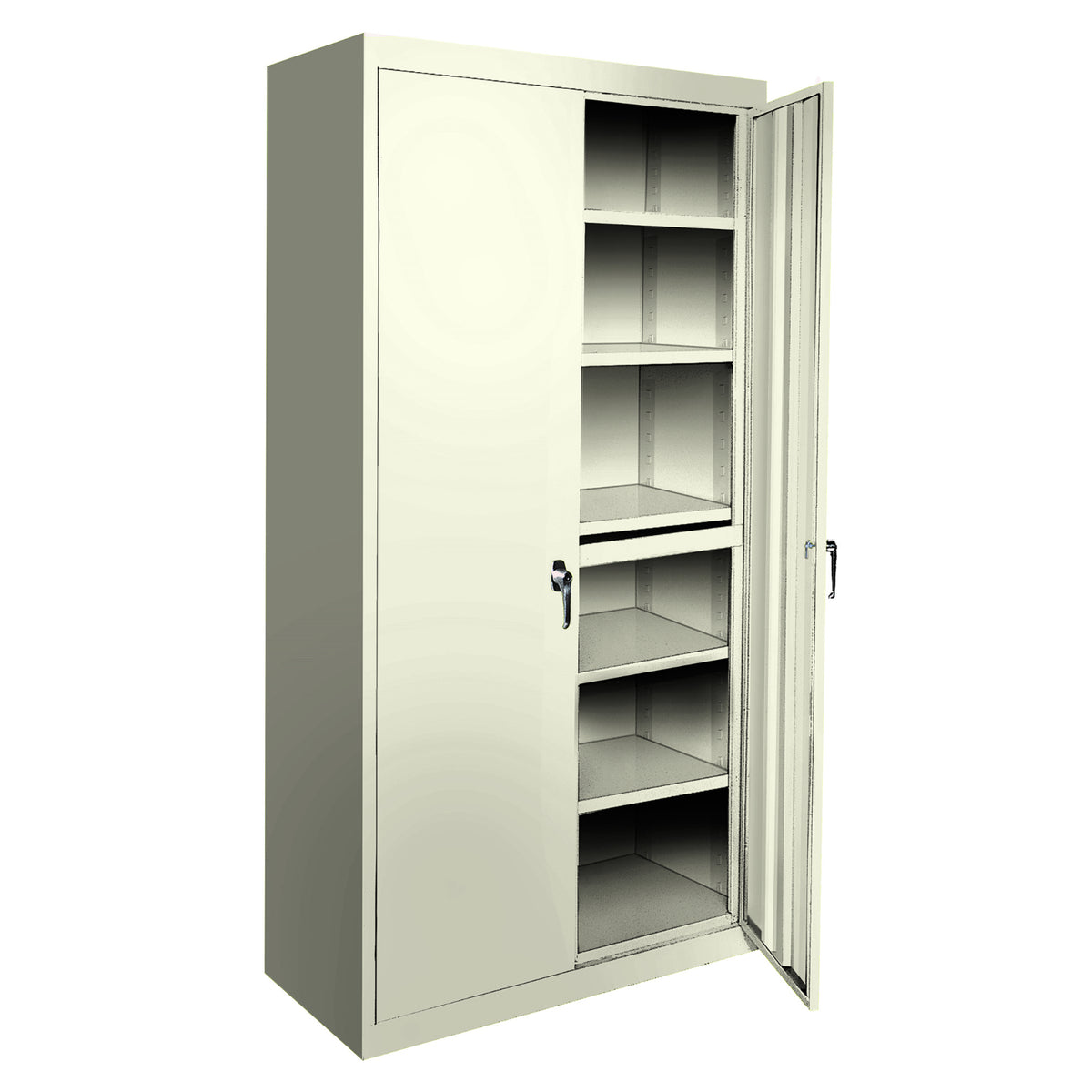 Herculite Premium Metal All-Adjustable 5-Shelf Storage Cabinet, 48" W x 18" D x 72" H