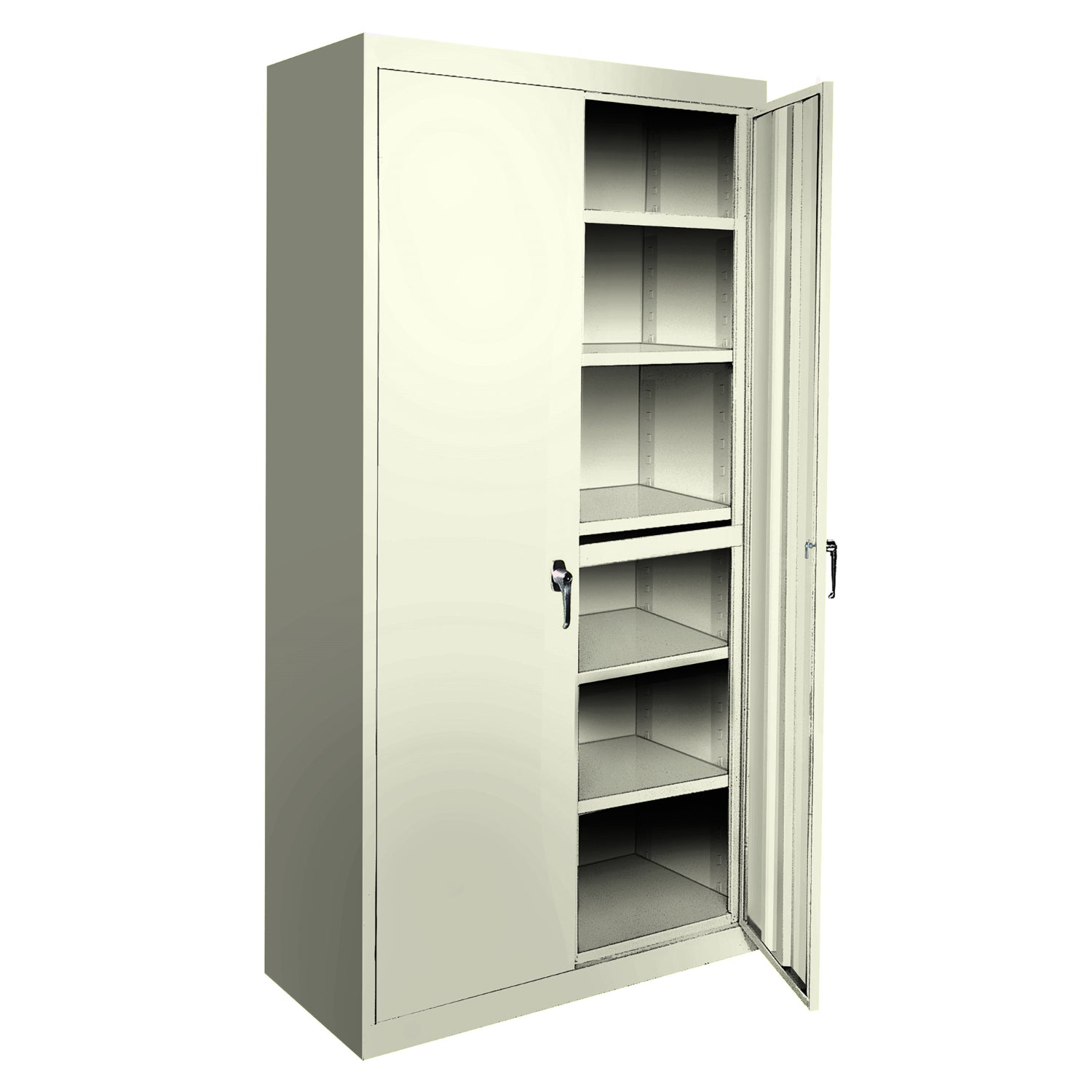 Herculite Premium Metal All-Adjustable 5-Shelf Storage Cabinet, 48" W x 24" D x 72" H