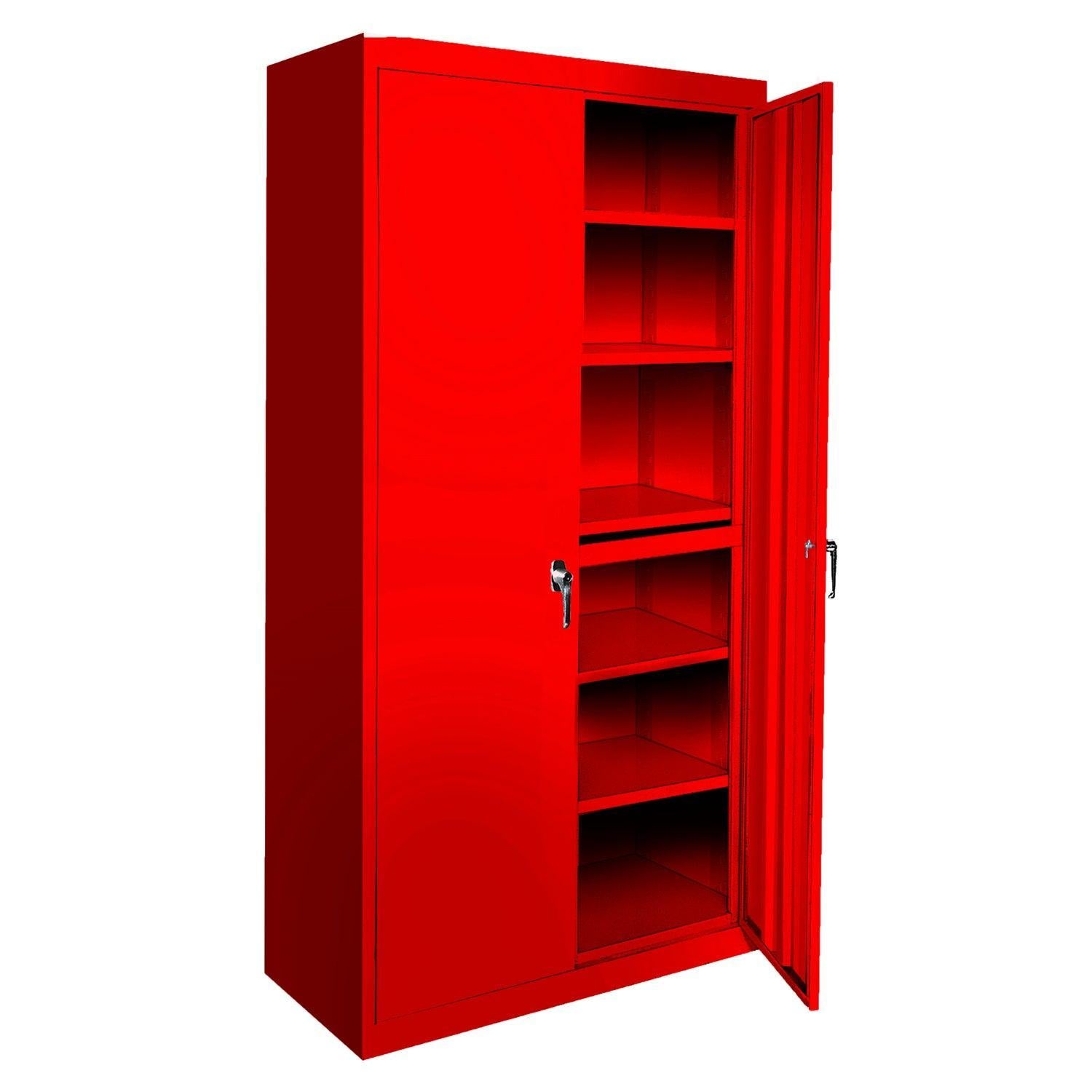 Herculite Premium Metal All-Adjustable 5-Shelf Storage Cabinet, 30" W x 18" D x 72" H
