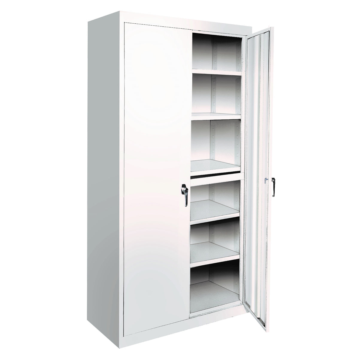 Herculite Premium Metal All-Adjustable 5-Shelf Storage Cabinet, 48" W x 24" D x 78" H