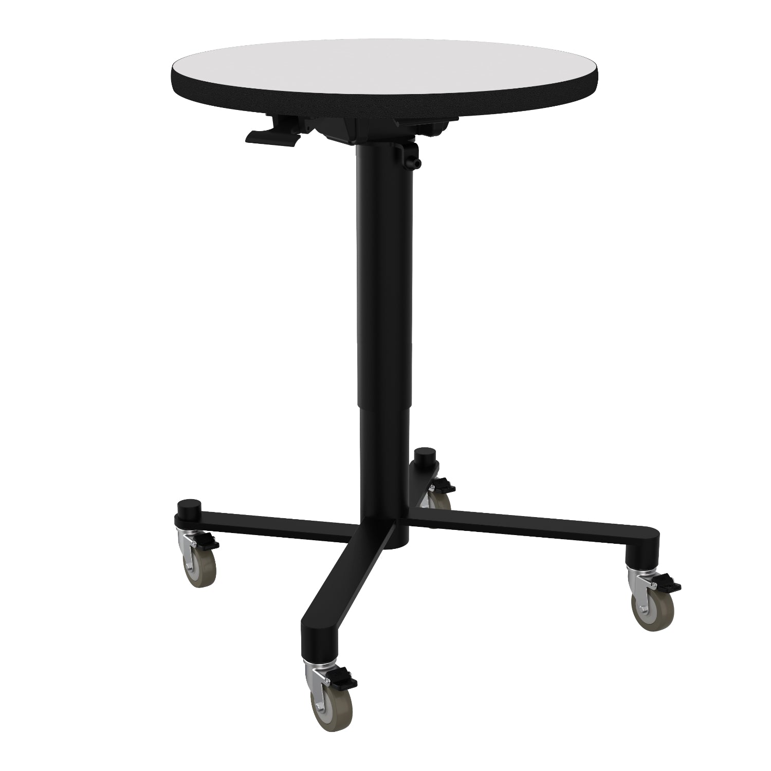 Air-Lift Round Adjustable Height Nesting Café Table, MDF Core, Whiteboard Top with ProtectEdge