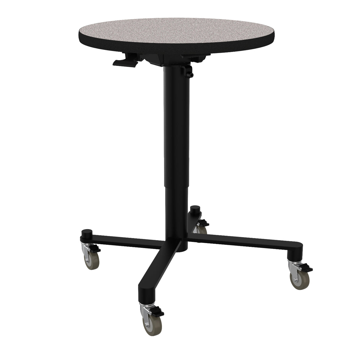 Adjustable Height Round Mobile Nesting Café Table, MDF Core, High Pressure Laminate Top with ProtectEdge