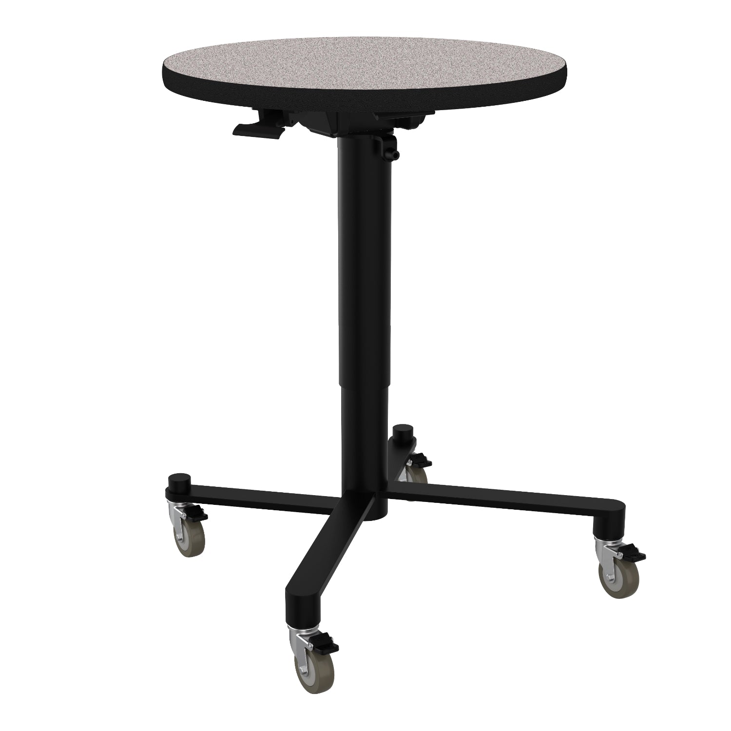 Adjustable Height Round Mobile Nesting Café Table, MDF Core, High Pressure Laminate Top with ProtectEdge