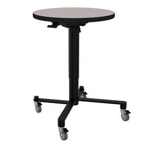 Air-Lift Round Adjustable Height Nesting Café Table, MDF Core, High Pressure Laminate Top with ProtectEdge