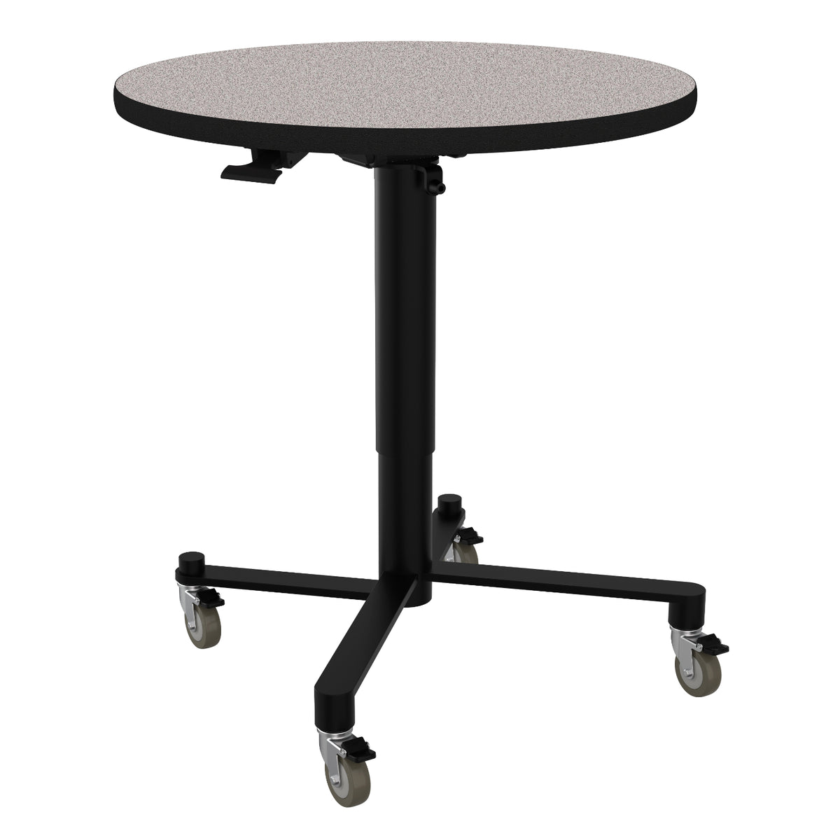 Adjustable Height Round Mobile Nesting Café Table, MDF Core, High Pressure Laminate Top with ProtectEdge