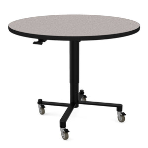 Air-Lift Round Adjustable Height Nesting Café Table, MDF Core, High Pressure Laminate Top with ProtectEdge