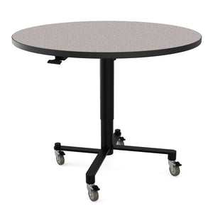 Air-Lift Round Adjustable Height Nesting Café Table, Particleboard Core, High Pressure Laminate Top with 3mm PVC Edge