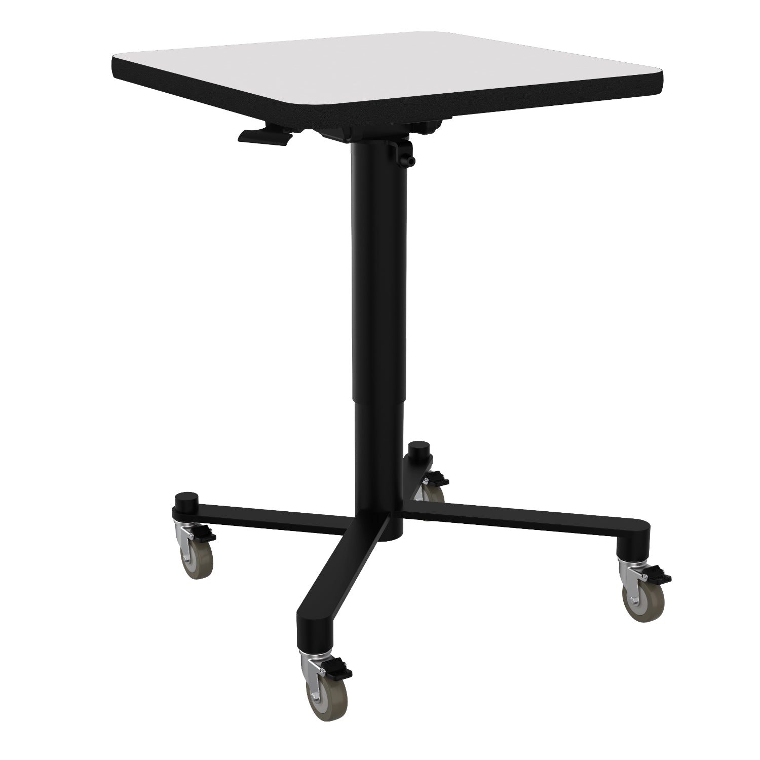 Adjustable Height Square Mobile Nesting Café Table, MDF Core, Whiteboard Top with ProtectEdge