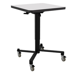 Air-Lift Square Adjustable Height Nesting Café Table, Particleboard Core, Whiteboard Top with 3mm PVC Edge