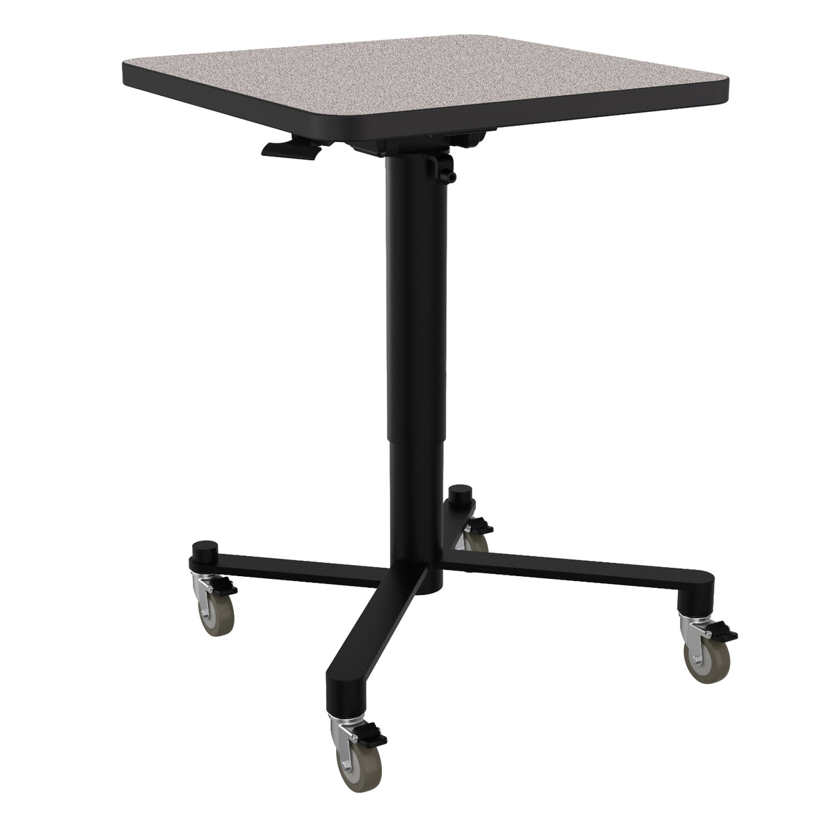 Adjustable Height Square Mobile Nesting Café Table, Particleboard Core, High Pressure Laminate Top with 3mm PVC Edge