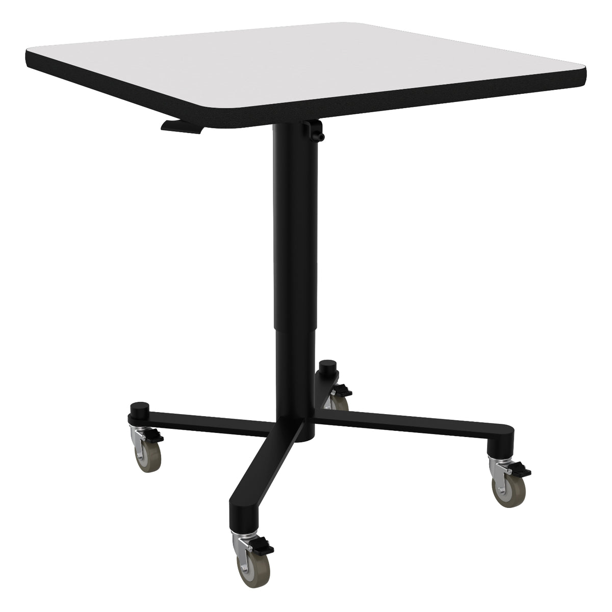 Adjustable Height Square Mobile Nesting Café Table, MDF Core, Whiteboard Top with ProtectEdge