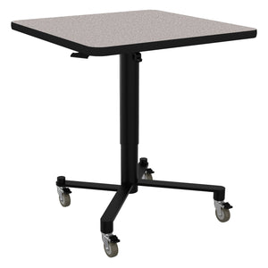 Air-Lift Square Adjustable Height Nesting Café Table, MDF Core, High Pressure Laminate Top with ProtectEdge