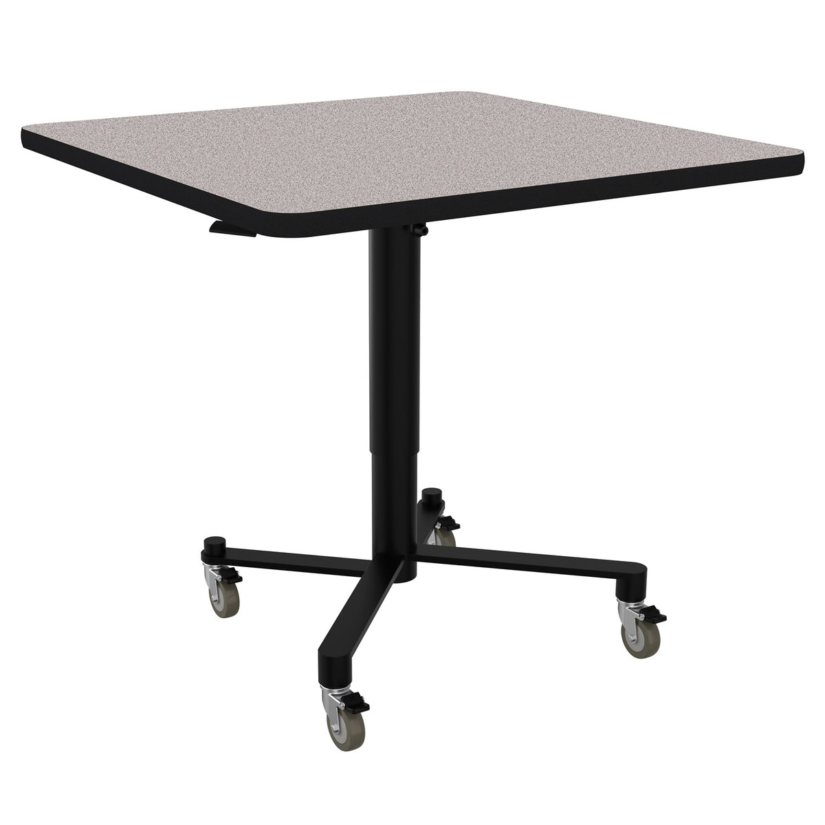 Adjustable Height Square Mobile Nesting Café Table, MDF Core, High Pressure Laminate Top with ProtectEdge