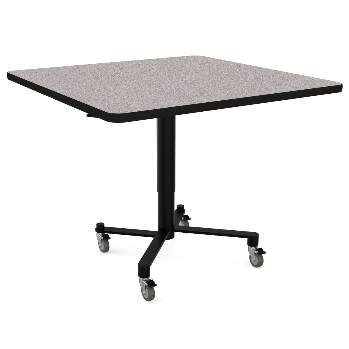 Adjustable Height Square Mobile Nesting Café Table, MDF Core, High Pressure Laminate Top with ProtectEdge