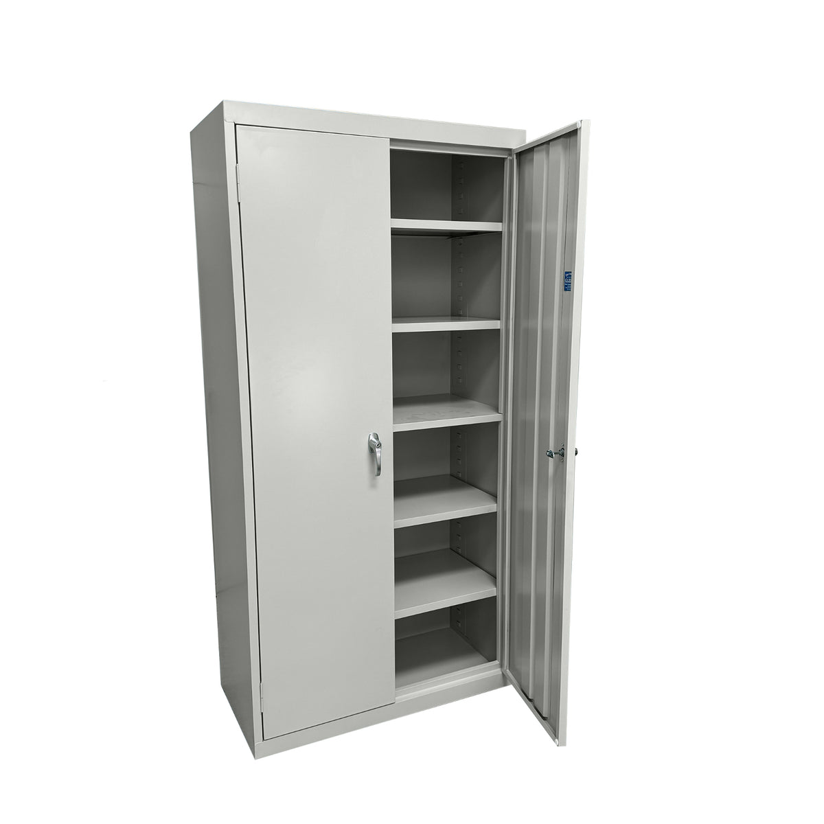 Herculite Metal Adjustable/Fixed Shelf Storage Cabinet, 42" W x 18" D x 72" H