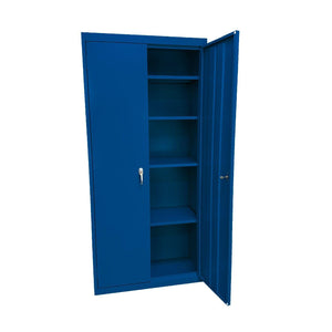 Herculite Metal Adjustable/Fixed Shelf Storage Cabinet, 36" W x 18" D x 78" H