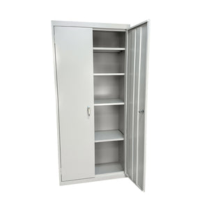 Herculite Metal Adjustable/Fixed Shelf Storage Cabinet, 36" W x 18" D x 78" H