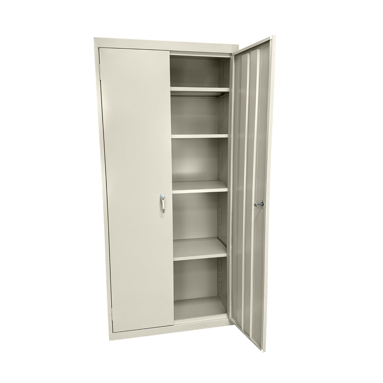 Herculite Metal Adjustable/Fixed Shelf Storage Cabinet, 36" W x 18" D x 78" H
