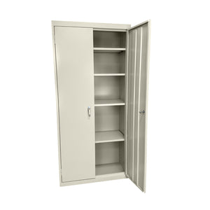 Herculite Metal Adjustable/Fixed Shelf Storage Cabinet, 36" W x 18" D x 78" H