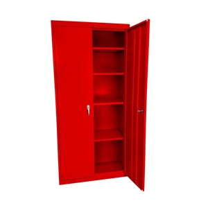 Herculite Metal Adjustable/Fixed Shelf Storage Cabinet, 36" W x 18" D x 78" H