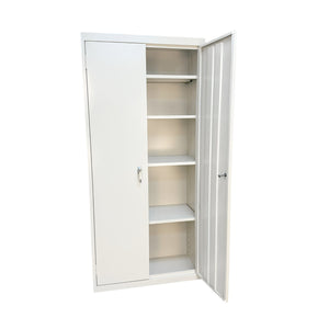 Herculite Metal Adjustable/Fixed Shelf Storage Cabinet, 36" W x 18" D x 78" H